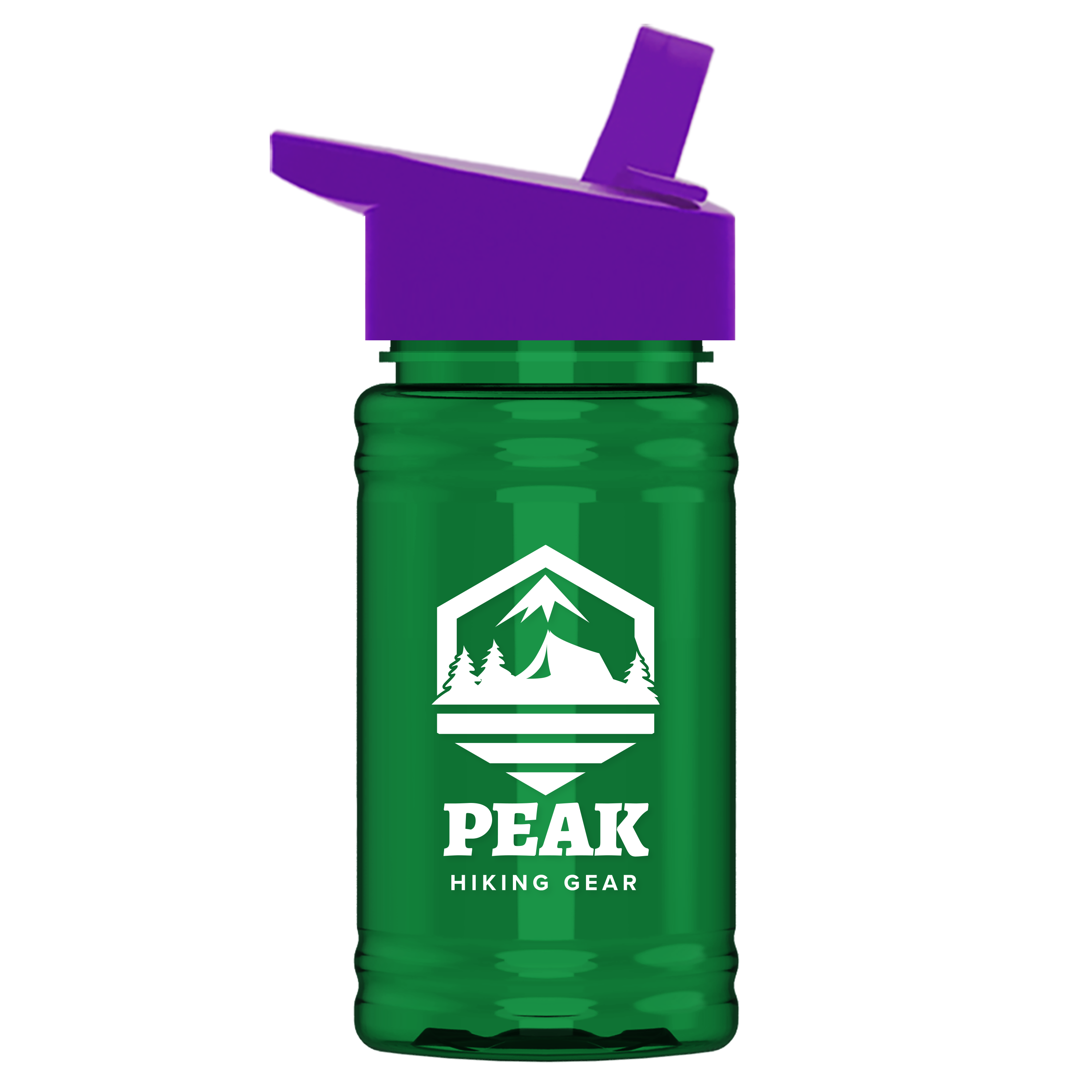 Mini RPET Bottle with Flip-Straw Lid - 16 oz.